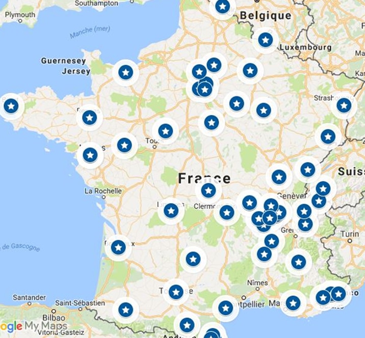 Un réseau de 46 professionnels agréés, répartis sur toute la France